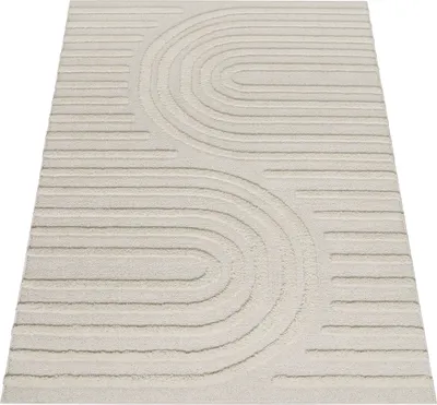 Image de Tapis à poils longs Salon Shaggy 3D optique Ethno Boho Vintage Look Doux Dimension 120x160 cm