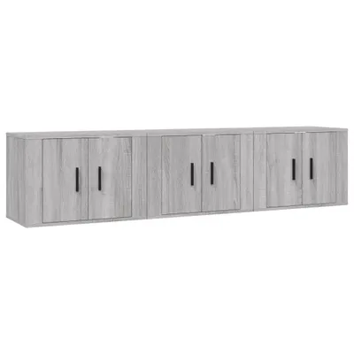 Immagine prodotto di Pensili TV 3 pz. Grigio Sonoma 57x34,5x40 cm