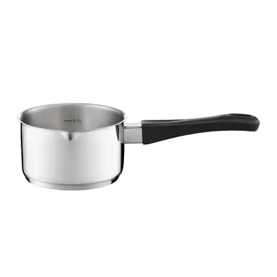 Produktbild von AMBITION| Milchtöpfe 0,8 l Edelstahl Stieltopf klein – Induktion Gas Elektro – langlebig rostfrei mit Ausguss – ideal für Milch Saucen Erwärmen