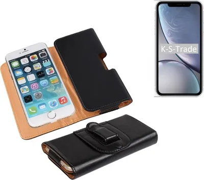 Produktbild von K-S-Trade Schütz-Hülle Handy-Hülle kompatibel mit Apple iPhone XR Holster Gürtel-Tasche Schutzhülle Handy-Tasche Smartphone Case Seitentasche
