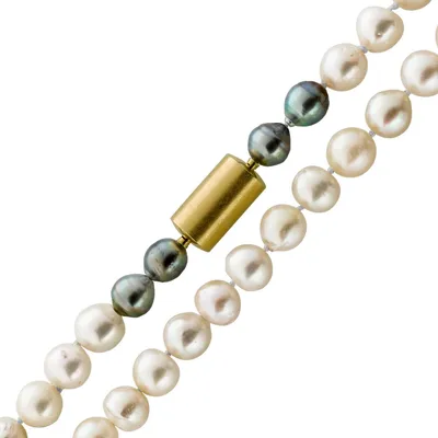 Produktbild von Perlenkette 42cm Gold 585 14K Akoyaperlen 10-9.5mm 42