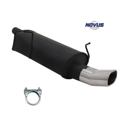Image de Novus Sport Silencieux d'échappement en acier 135x75 DTM ovale pour BMW E46 monoflux