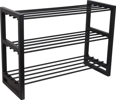 Produktbild von LOFT42 Hall Doppel-Schuhregal – Metall – Schwarz