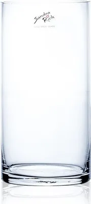 Produktbild von 6er Set Glasvasen Dekogläser CYLI COLD CUT Zylinder H. 20cm D. 10cm Sandra Rich