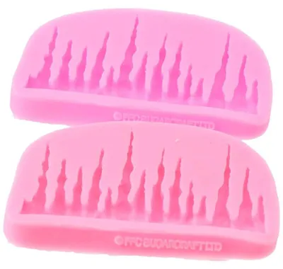 2er Set Silikonformen, 3D Eiszapfen für Torten & Schokolade
