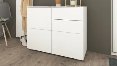 Produktbild von Kommode "Rova" 3-türig, weiß-matt