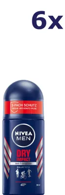 Produktbild von 6x Nivea men deodorant roll-on Dry Impact Anti-Transpirant 50ML