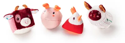 Obrázok produktu pre LILLIPUTIENS Súprava 4 hrkálok, farma