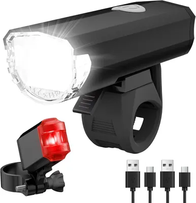 Productafbeelding van Fietsverlichtingsset, fietslicht voor en achterlicht, IPX6 waterdichte fietsverlichting, led-fietsverlichtingsset