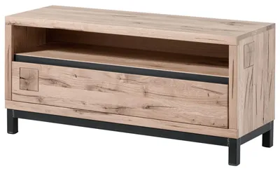 Produktbild von MASSIVMOEBEL24.DE TV-Board Wildeiche 120x40x56 bianco geölt VILLANDERS #212