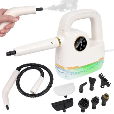 Produktbild von Dampfreiniger, multifunkt. tragbare Reinigungsmasch., 1800W, 350ml, 6 Temp.-Einst., für Bad, Küche, Fenster, Dusche, Fugen, Fliesen, Auto