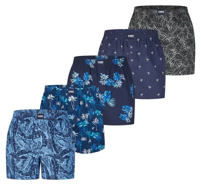 Produktbild von Happy Shorts Herren Boxer Motiv Mix 5-Pack tropical - Größe L
