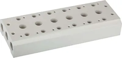 Produktbild von Riegler Mehrfach-Grundplatte für 5/2-5/3-Wegeventile, 7 Pos., G 1/4, G 3/8