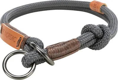 Produktbild von TRIXIE BE NORDIC Zug-Stopp-Halsband - dunkelgrau/braun - 40 cm/ø 8 mm