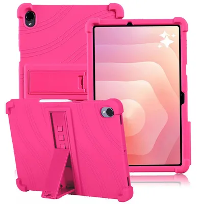 Obrázek produktu pro Tableta Pouzdro pro Samsung Galaxy Tab S11 11", nárazuvzdorné měkké silikonové ochranné pouzdro se stojánkem Růžová