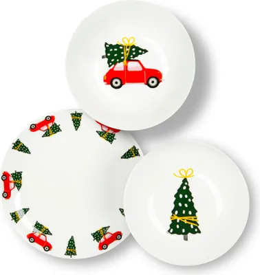 Produktbild von Excelsa Geschirrset 18-Teiliges Ready For Christmas Porzellan Bunt