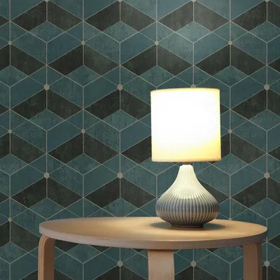 Produktbild von TADESSI Tapete Grafik Domenico M1-No.809 Vliestapete Grün Gold 3D Geometrisch Wohnzimmer Schlafzimmer Küche