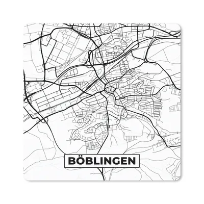 Produktbild von MuchoWow® Mauspad Mousepad Böblingen - Karte - Stadtplan 30x30 cm - Mousepads - Maus Mat - Pad - Mausunterlage - Gaming