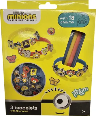 Obrázek produktu pro Totum Minions 2 Slide Charm Bracelets, Sada na výrobu náramků pro děti, 3 rok/roky, Vícebarevný