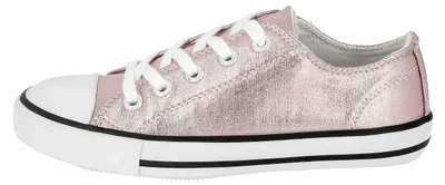 Produktbild von Damen Low-Top Sneaker aus Textil in Beige mit gummierter Zehenkappe und robuster Schnürung