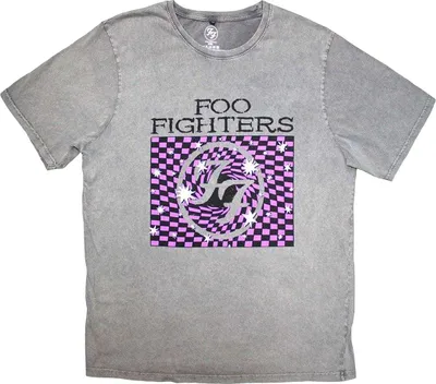 Image de Foo Fighters - "FF 4" T-shirt unie homme/femme, lavage de pierres RO14499 (XL) (Gris)