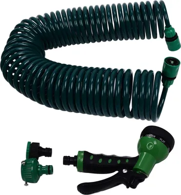 Produktbild von Okuyonic teleskopischer Spiralschlauch, Gartenschlauch, Spiralschlauch, einfache Verbindung, leicht zu lagern, EVA zum Bewässern von Pflanzen
