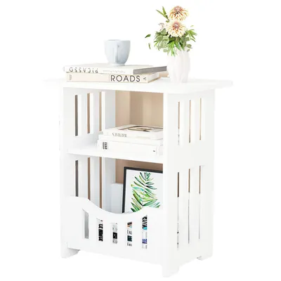 Produktbild von Nachttisch, Beistelltisch, kleiner Couchtisch, Sofatisch, Schrank Tisch, für Schlafzimmer, Bad und Home Lagerung