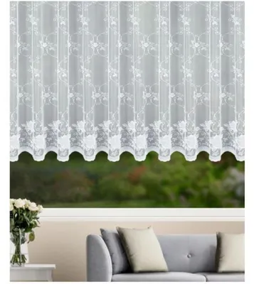 Produktbild von Fensterstore "Adele/Lucie" weiß - moderne Gardinen mit Faltenband von Albani: 145x300 cm / Weiß Größe (HxB): 145x300 cm Farbe: Weiß