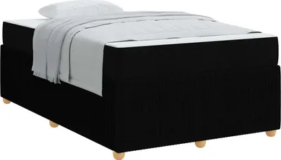 Obrázok produktu pre Rám postele s matracmi Čierna 120 x 190 cm látka