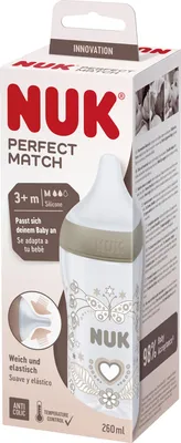 Produktbild von NUK Perfect Match Babyflasche Herz 260 ml