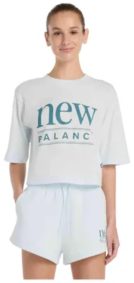 Zdjęcie produktu dla Koszulka New Balance Camiseta New Balance Reimagined Relaxed manga corta azul celeste mujer dla Uni