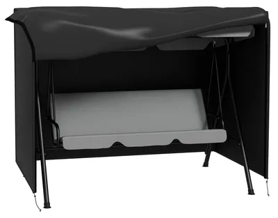 Produktbild von Abdeckung für Gartenschaukel, Schutzhülle für Hollywoodschaukel, Abdeckhaube, wasserfest, 205 x 124 x 164 cm, Schwarz