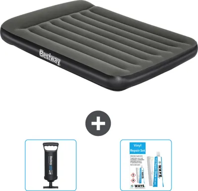 Produktbild von Bestway Luftmatratze - Französisches Bett - 137 x 191 x 30 cm - Grün - Im Lieferumfang enthalten Zubehör