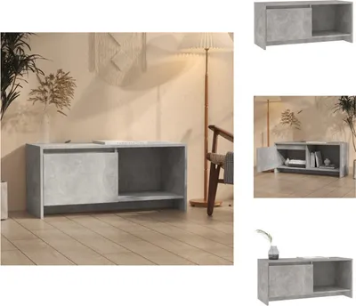 Produktbild von vidaXL TV-Schrank Betongrau 90x35x40 cm Holzwerkstoff -  TV-Möbel