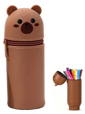 Image de Omgoods - Étui à stylo multifonctionnel kawaii en silicone