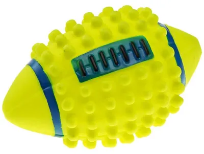 Zdjęcie produktu dla piszcząca zabawka piłka nożna 12 x 7 x 7 cm winylowa żółta