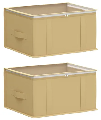 Productafbeelding van vidaXL Opbergbox met transparant bovenraam, 2 stuks, 33,6 liter