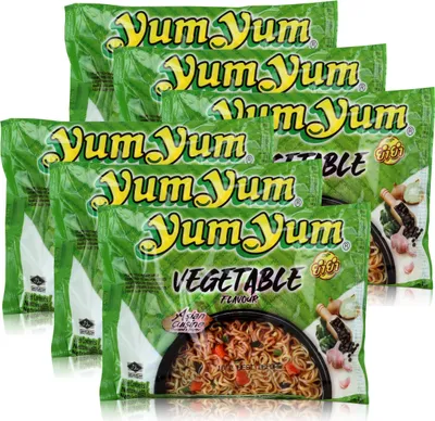Produktbild von Yum Yum Instant Nudeln Gemüse 60g - VEGETABLE - Fertiggericht (6er Pack)