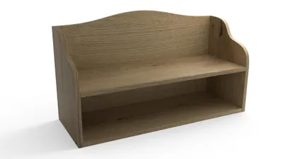 Produktbild von regalik Schuhbank mit Sitzfläche – Bank mit Schuhablage in Evoke Eiche für Flur oder Kinderzimmer – mit abgerundeten Kanten – 80x30x50 cm – Einfacher Aufbau