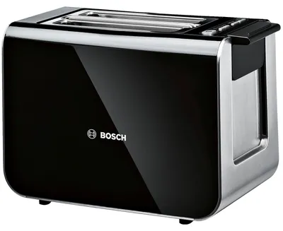 Produktbild von Bosch TAT8613N, 2 Scheibe(n), Schwarz, Edelstahl, Tasten, Niveau, LED, 860 W