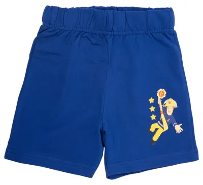 Produktbild von Feuerwehrmann Sam Shorts für Jungen Kinder kurze Hose Trainingshose Bermuda Blau 122-128