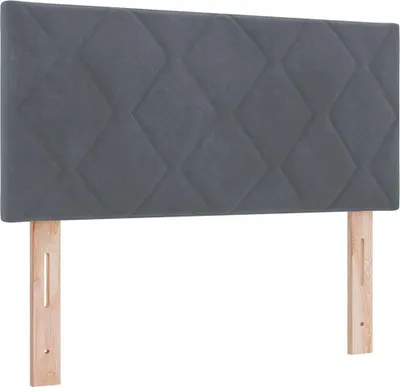 Image de Tête de lit Gris foncé 90 cm Velours
