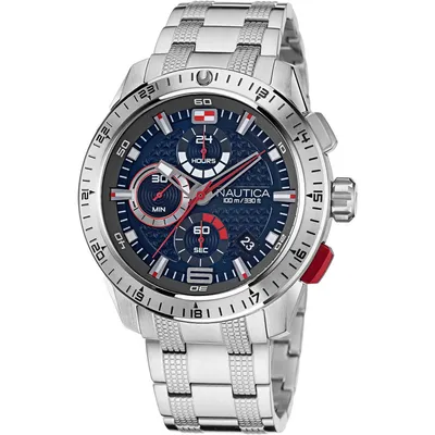 Obrázok produktu pre Chronograf Nautica strieborná/oceľová kolekcia Nst Chrono - muž