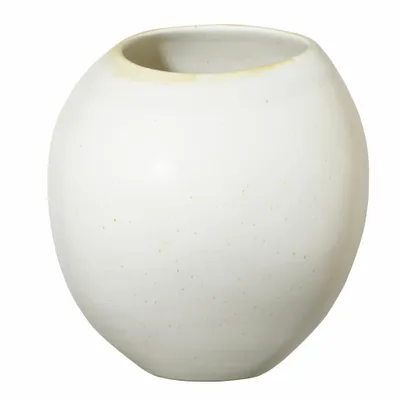 Image de ASA Selection Vase Soft Shell, vase décoratif, vase de fleurs, faïence, blanc mat, 24.6 cm, 61003249