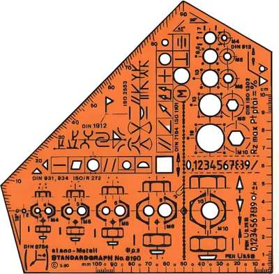 Produktbild von Standardgraph Schablone Schulwinkel stano-Metall m