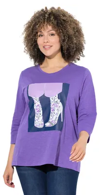 Produktbild von Ulla Popken Damen Shirt lila 50+