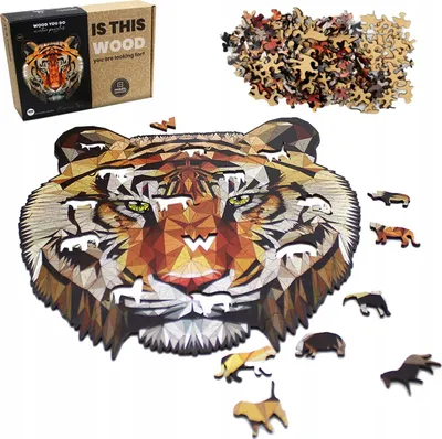 Zdjęcie produktu dla PUZZLE DREWNIANE TYGRYS 200 el. A3 na prezent