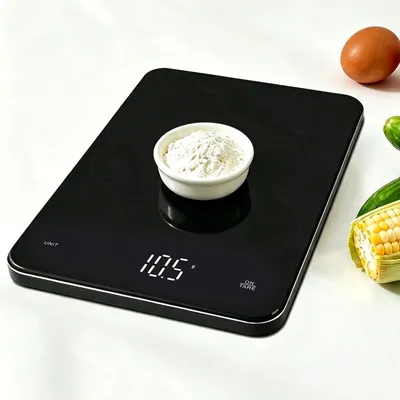 Digitale Küchenwaage 5 kg/0,1 g, schwarz, wiederaufladbar, USB-C