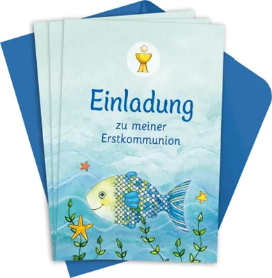 Produktbild von Der Wunschfisch - Einladungskarten zur Erstkommunion