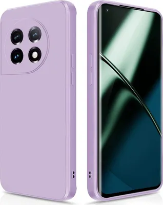 Produktbild von Silikon Hülle für OnePlus 11 Flüssigsilikon Dünn Gel Gummi Matt Kratzfeste Schutzhülle Lila